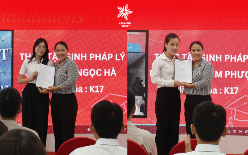 Thực tập sinh Pháp lý Khóa 17 tự hào nhận bằng tốt nghiệp từ đại diện Ban Quản trị