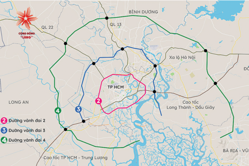 Bản đồ quy hoạch Vành đai 4 TP.HCM