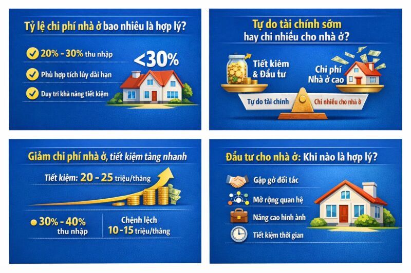 Nên chi mạnh tay cho nhà ở hay tiết kiệm để tự do tài chính sớm?