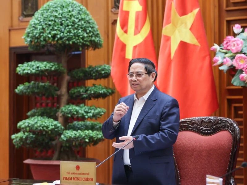 Thủ tướng Phạm Minh Chính phát biểu tại cuộc họp ngày 20/3